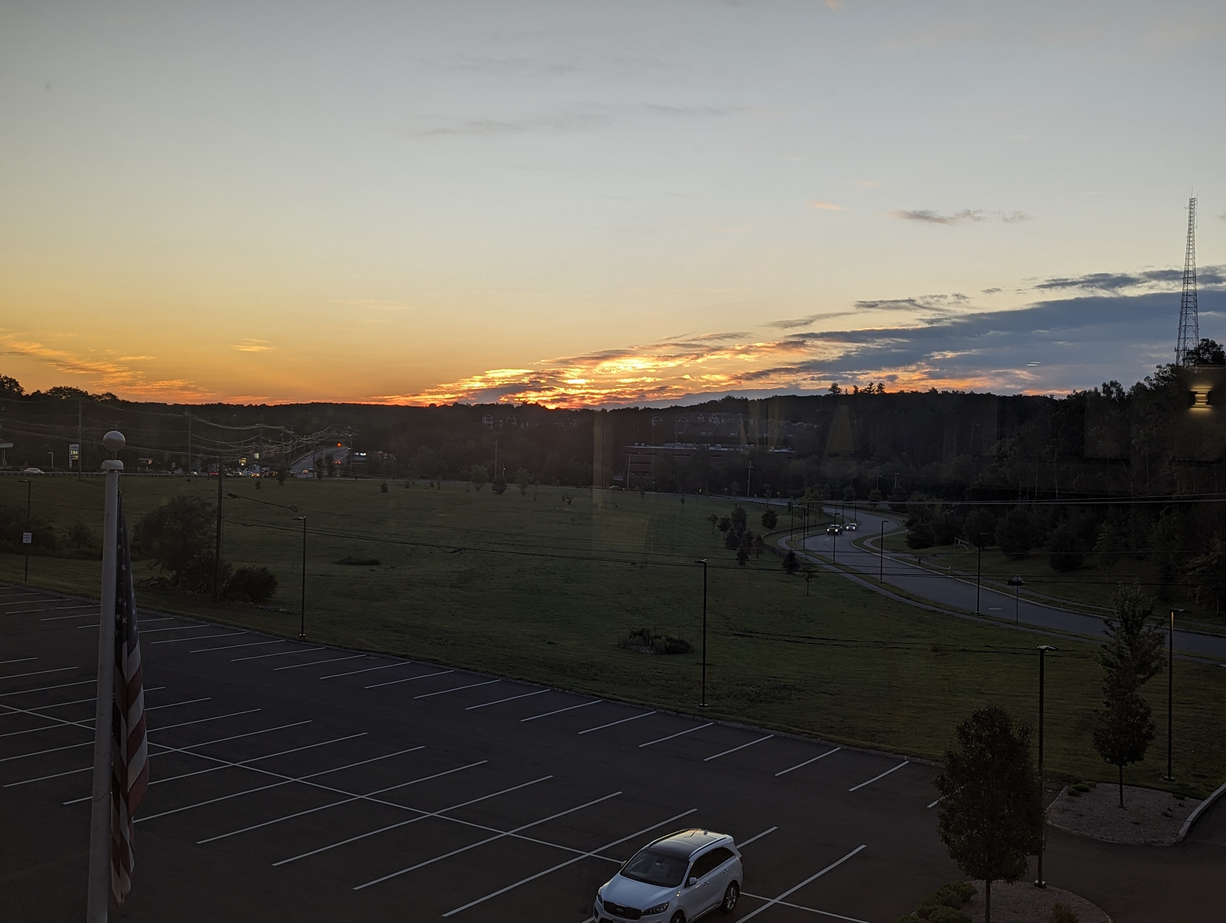 Sunset from window of 50 Washington