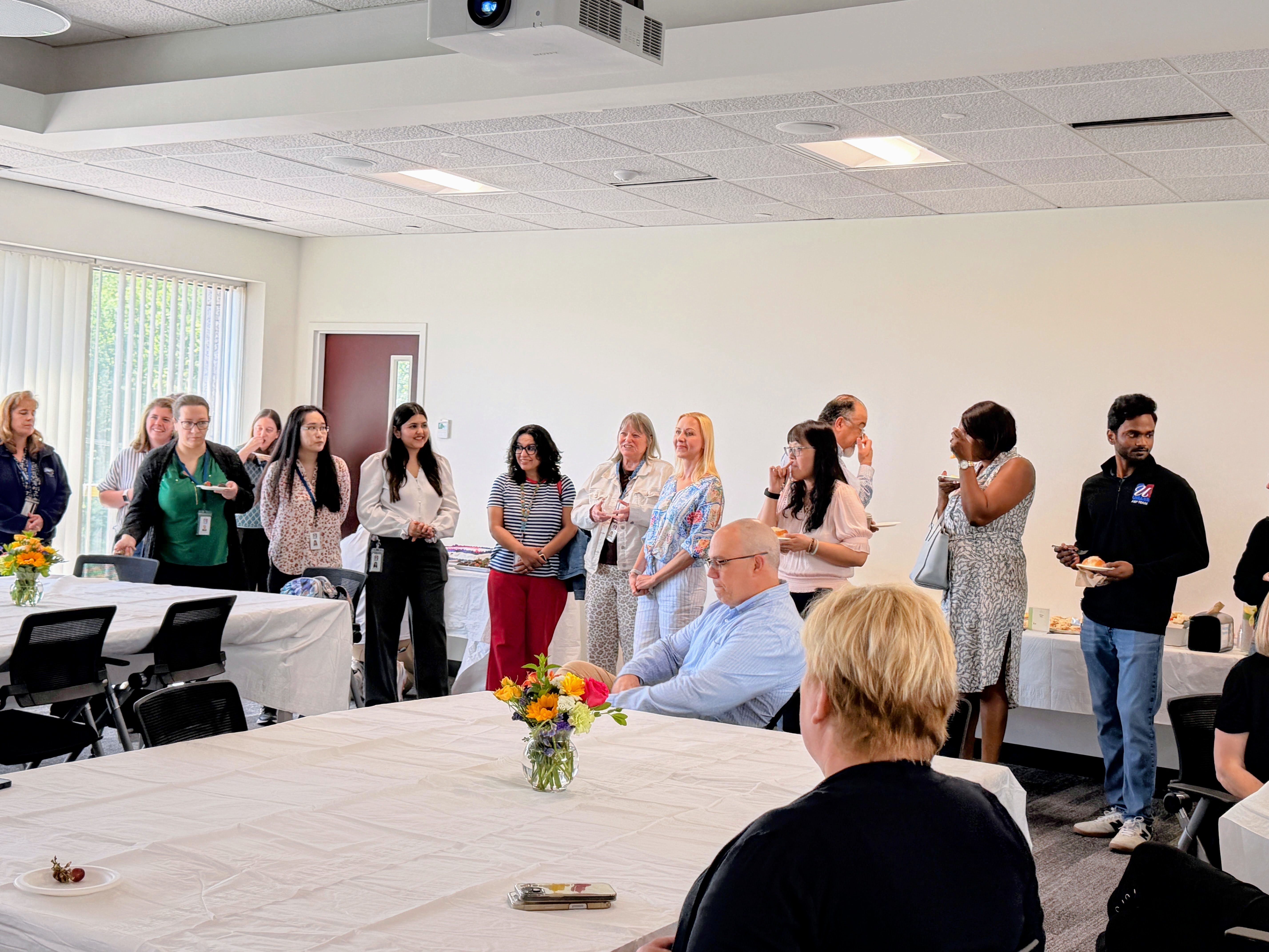 Group of President's Office Employees who attended Katie Temple's retirement event.