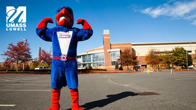 UMass Lowell Rowdy the River Hawk