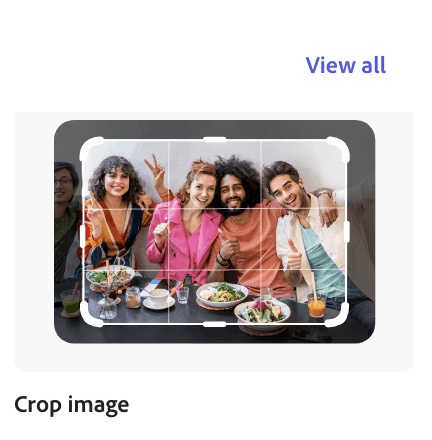 menu item for cropping an image