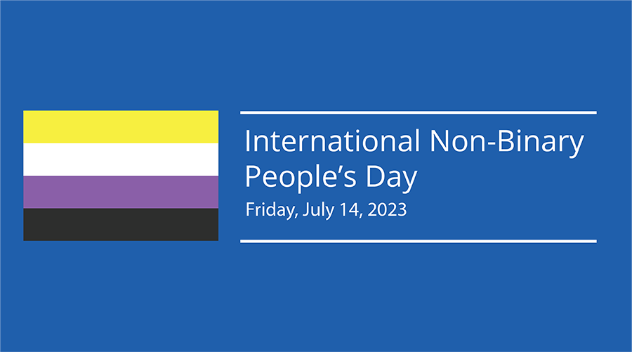 July 14 is International Non-Binary People's Day