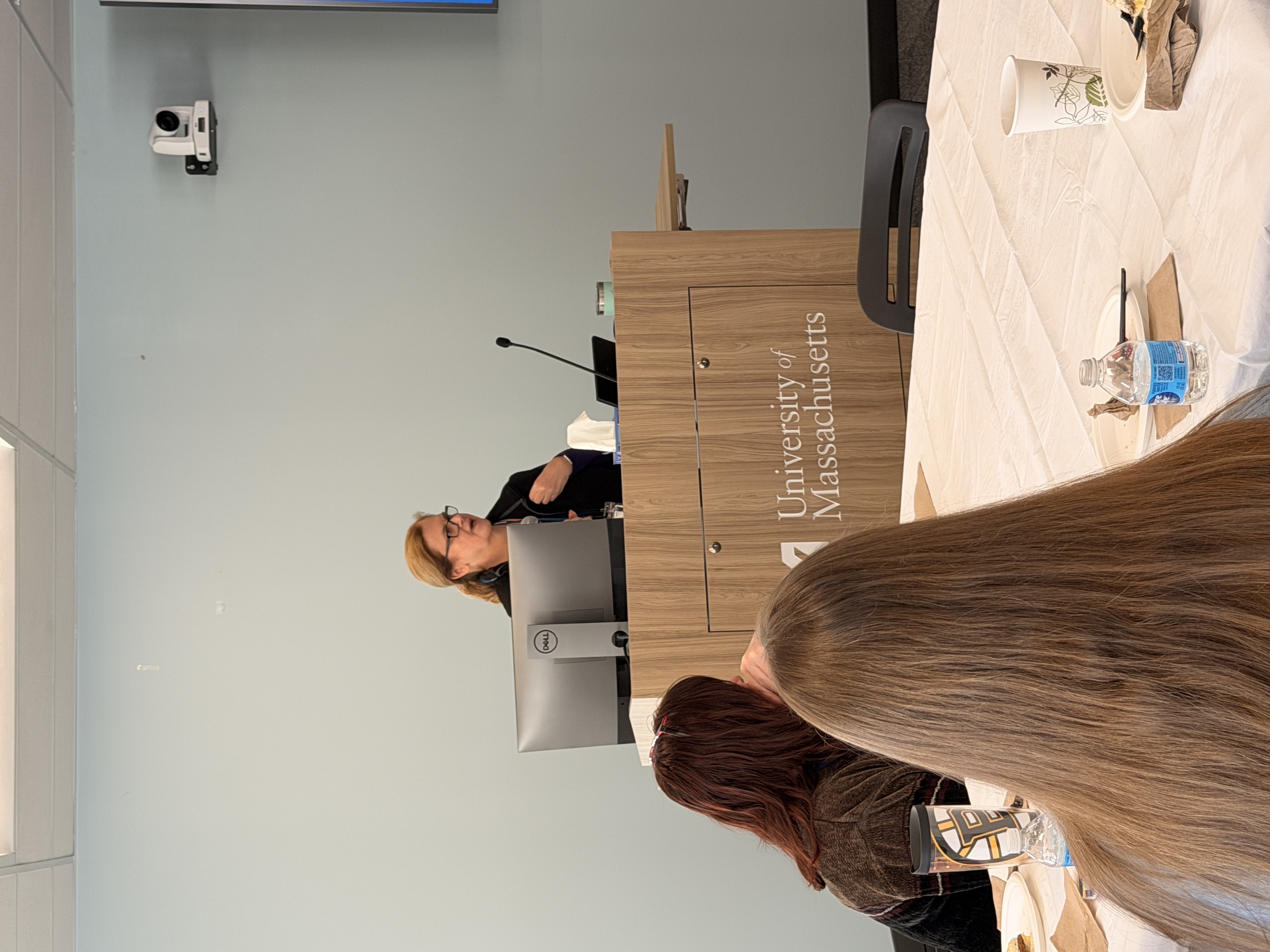 Sue Cerrato presenting behind a podium