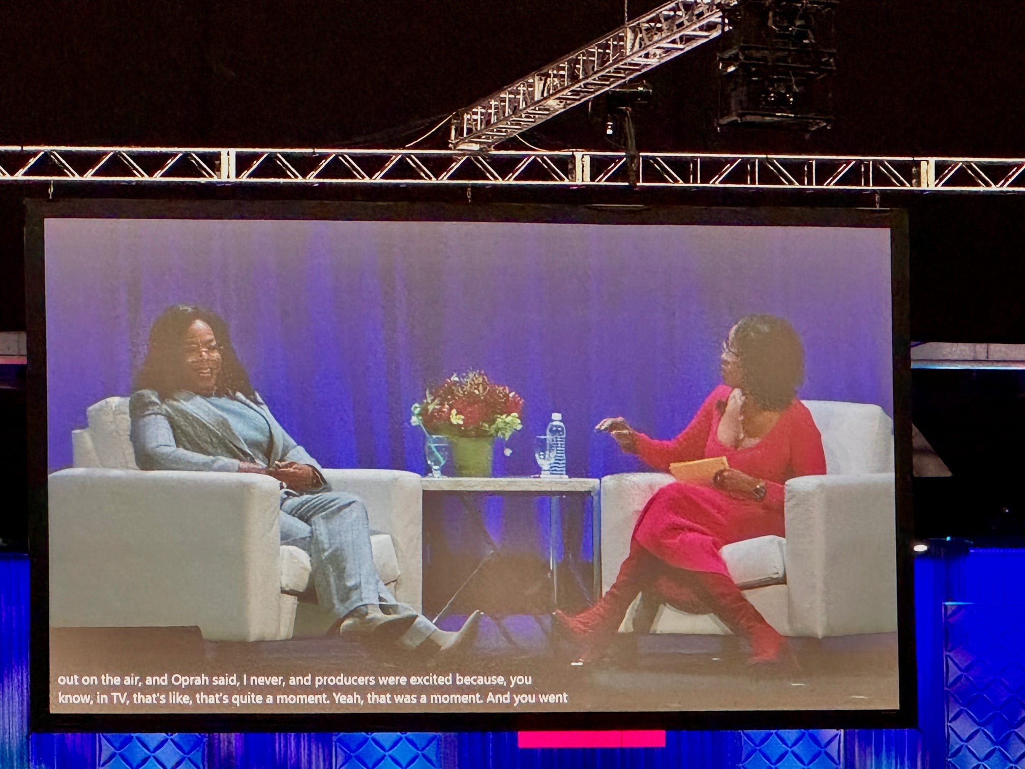 Oprah Winfrey in conversation with Gayle King