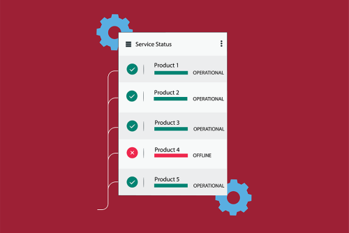 Service status alert page preview.