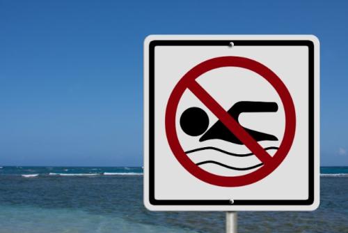 no swimming sign