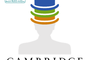 a logo of a person with 3 hats: orange, green, and blue