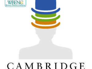 a logo of a person with 3 hats: orange, green, and blue