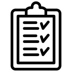 clipboard with checkboxes icon