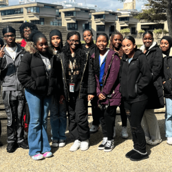 a group of high school students