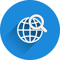searching globe icon